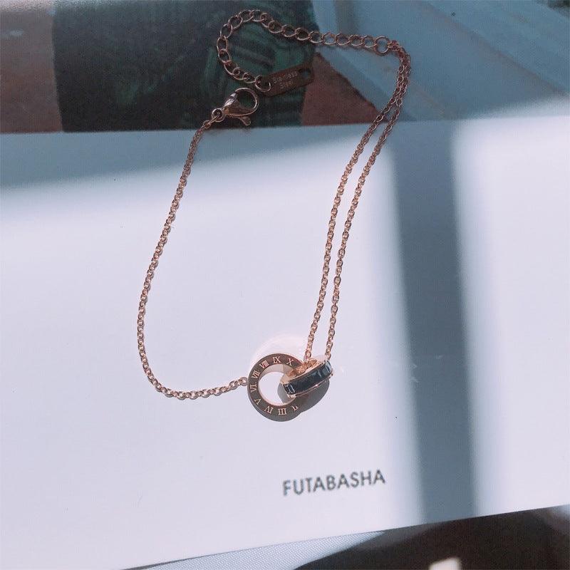 Rose Gold Titanium Steel Bracelet: Elegant Hand Jewelry for Women - Your-Look