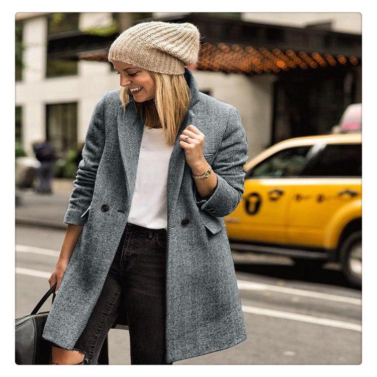 Sleek Sophistication: Slim Lapel Blazer Coat