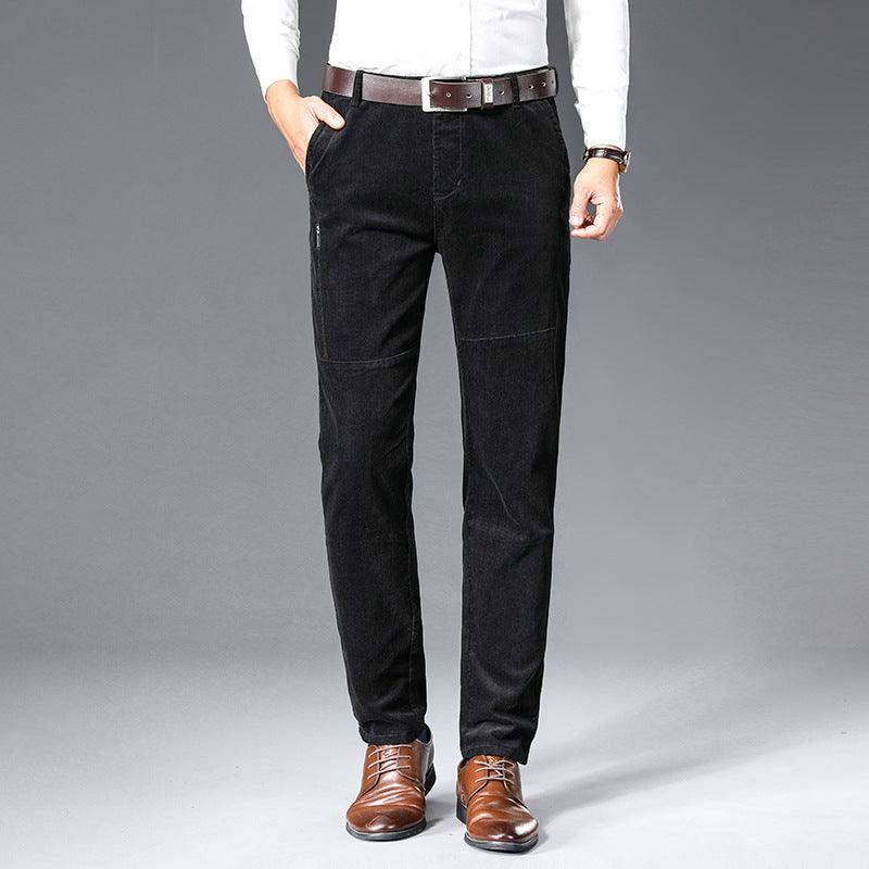 Slim-fit small-foot corduroy pants