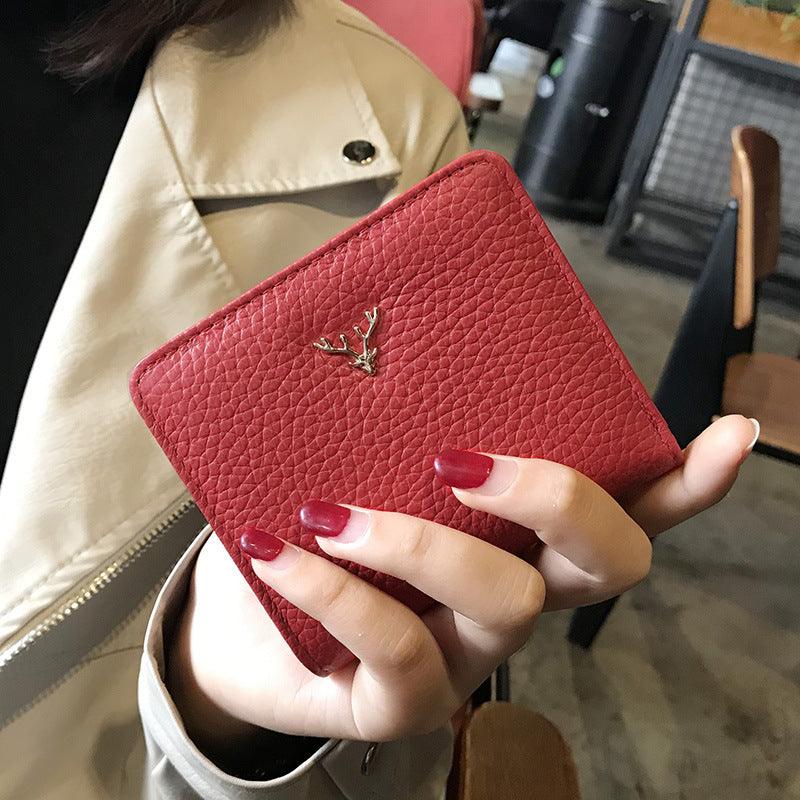 Slim Sophistication: Leather Small Folding Women&