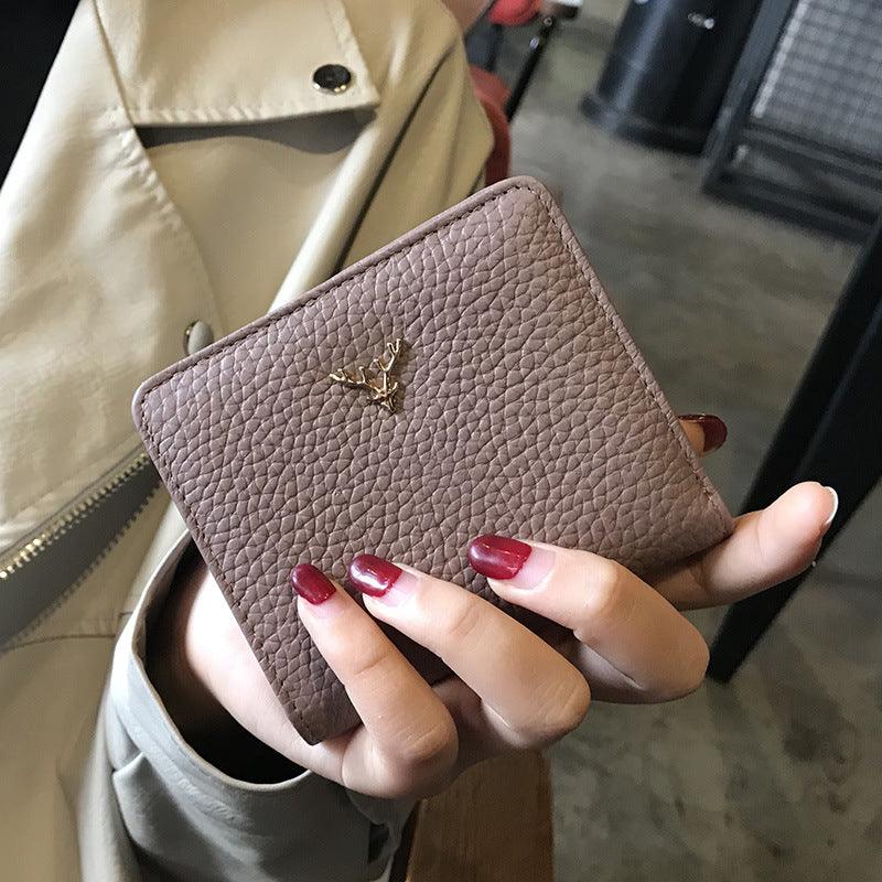 Slim Sophistication: Leather Small Folding Women&