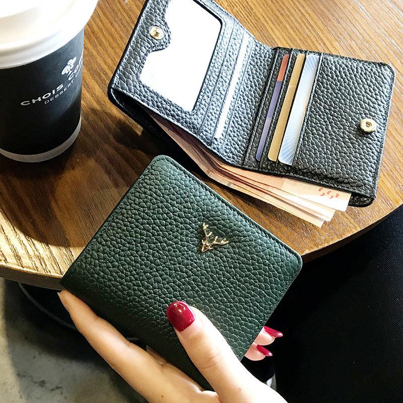 Slim Sophistication: Leather Small Folding Women&