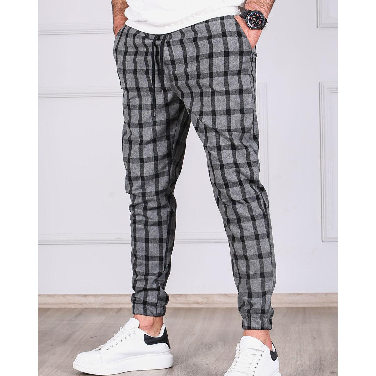 Small Lattice Striped Tethered Pants - Fashion - Your-Look