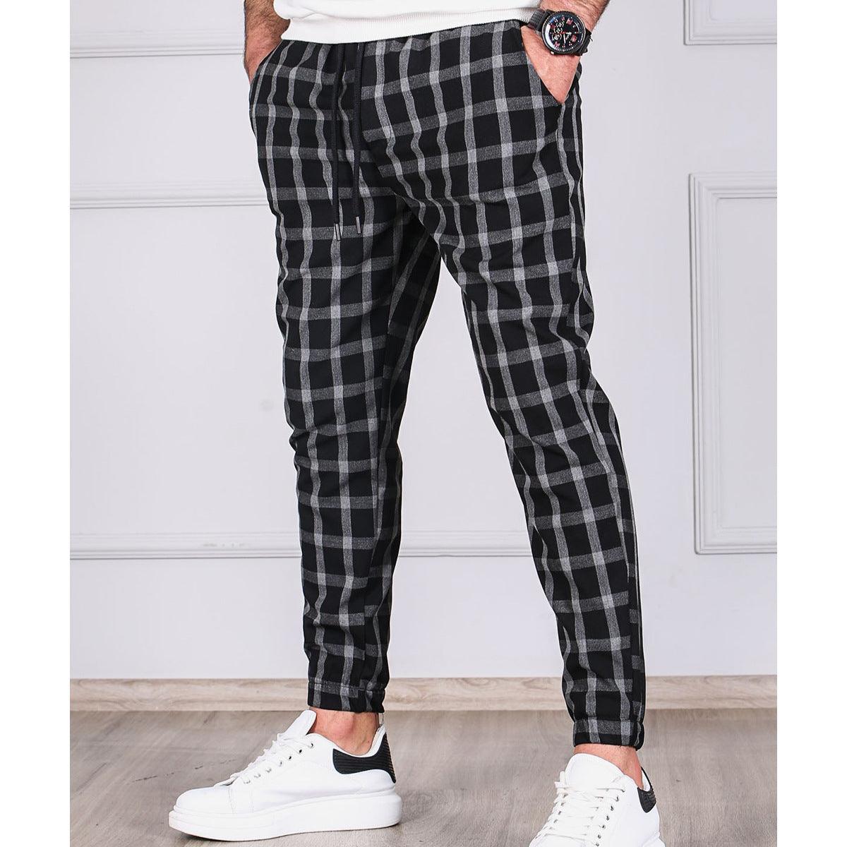 Small Lattice Striped Tethered Pants - Fashion - Your-Look