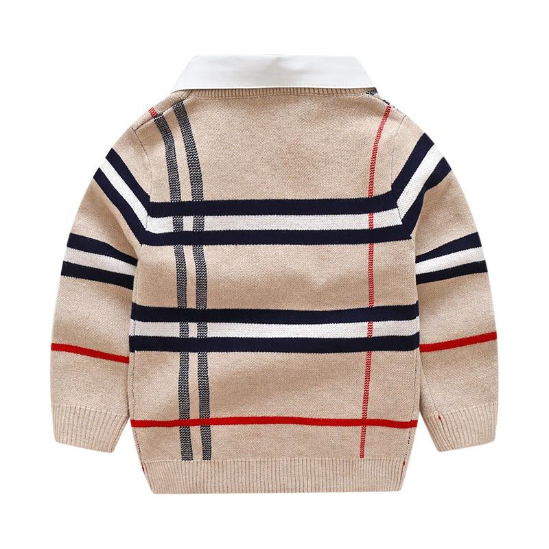 Boys plaid jacquard sweater - - Your-Look