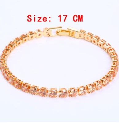 Sparkling Cubic Zirconia Tennis Bracelet: Iced Out Crystal Chain Jewellery for Women - Your-Look