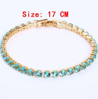 Sparkling Cubic Zirconia Tennis Bracelet: Iced Out Crystal Chain Jewellery for Women - Your-Look