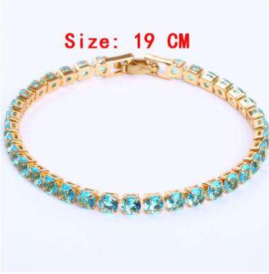 Sparkling Cubic Zirconia Tennis Bracelet: Iced Out Crystal Chain Jewellery for Women - Your-Look