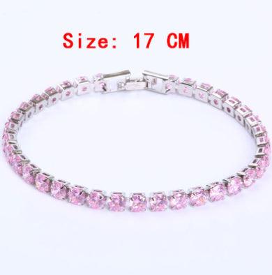 Sparkling Cubic Zirconia Tennis Bracelet: Iced Out Crystal Chain Jewellery for Women - Your-Look