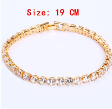 Sparkling Cubic Zirconia Tennis Bracelet: Iced Out Crystal Chain Jewellery for Women - Your-Look