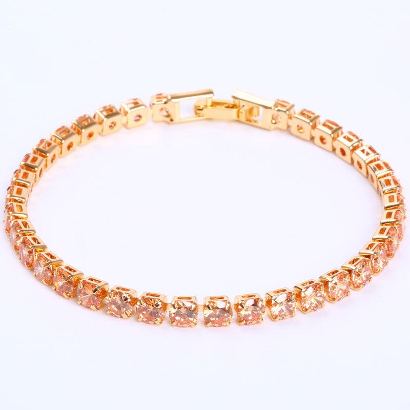 Sparkling Cubic Zirconia Tennis Bracelet: Iced Out Crystal Chain Jewellery for Women - Your-Look