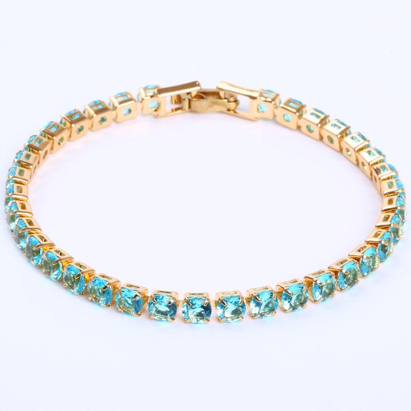 Sparkling Cubic Zirconia Tennis Bracelet: Iced Out Crystal Chain Jewellery for Women - Your-Look