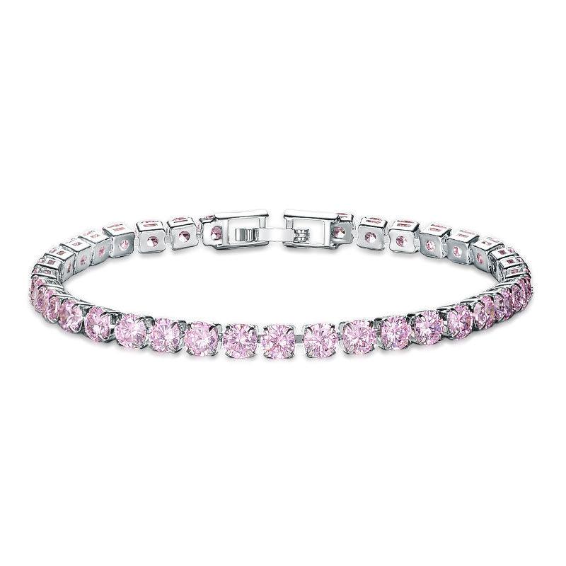 Sparkling Cubic Zirconia Tennis Bracelet: Iced Out Crystal Chain Jewellery for Women - Your-Look