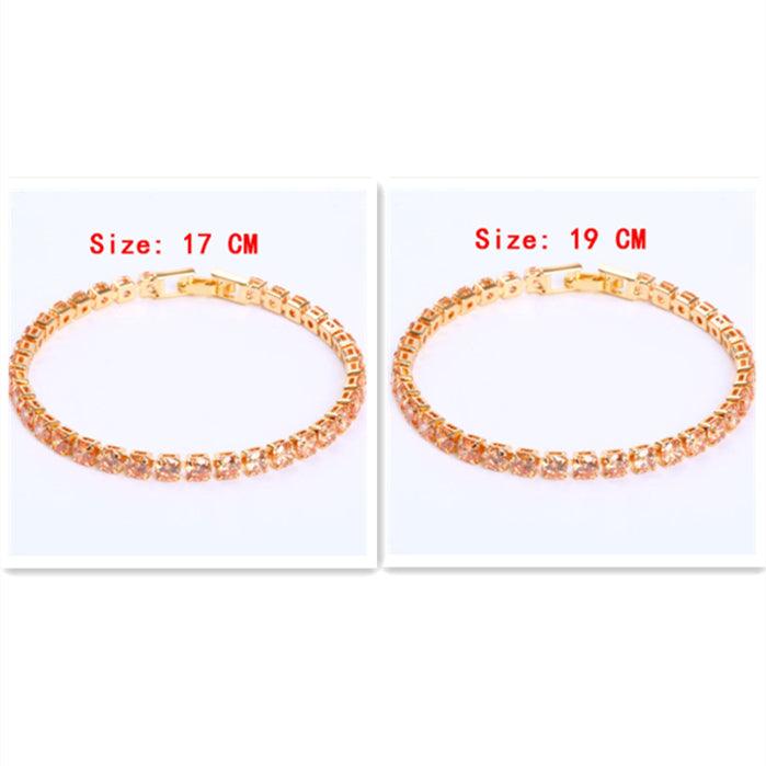 Sparkling Cubic Zirconia Tennis Bracelet: Iced Out Crystal Chain Jewellery for Women - Your-Look