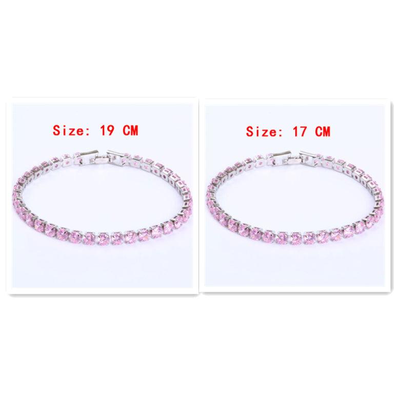 Sparkling Cubic Zirconia Tennis Bracelet: Iced Out Crystal Chain Jewellery for Women - Your-Look