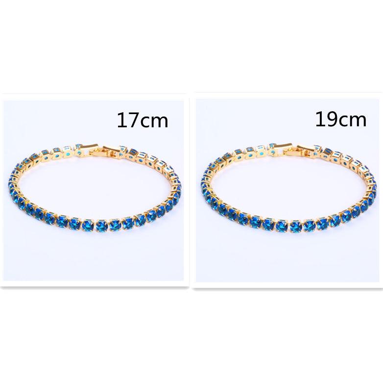 Sparkling Cubic Zirconia Tennis Bracelet: Iced Out Crystal Chain Jewellery for Women - Your-Look