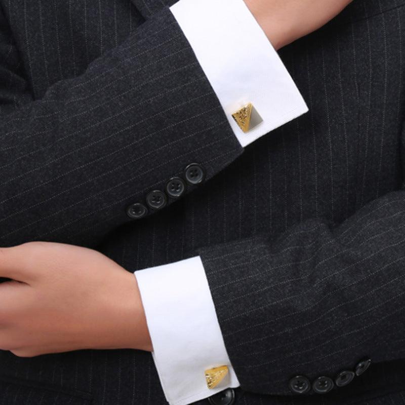 "Timeless Elegance" Square Pattern Gold and Silver Two-Tone French Cufflinks - Elevate Your Style with Exquisite Craftsmanship - Your-Look