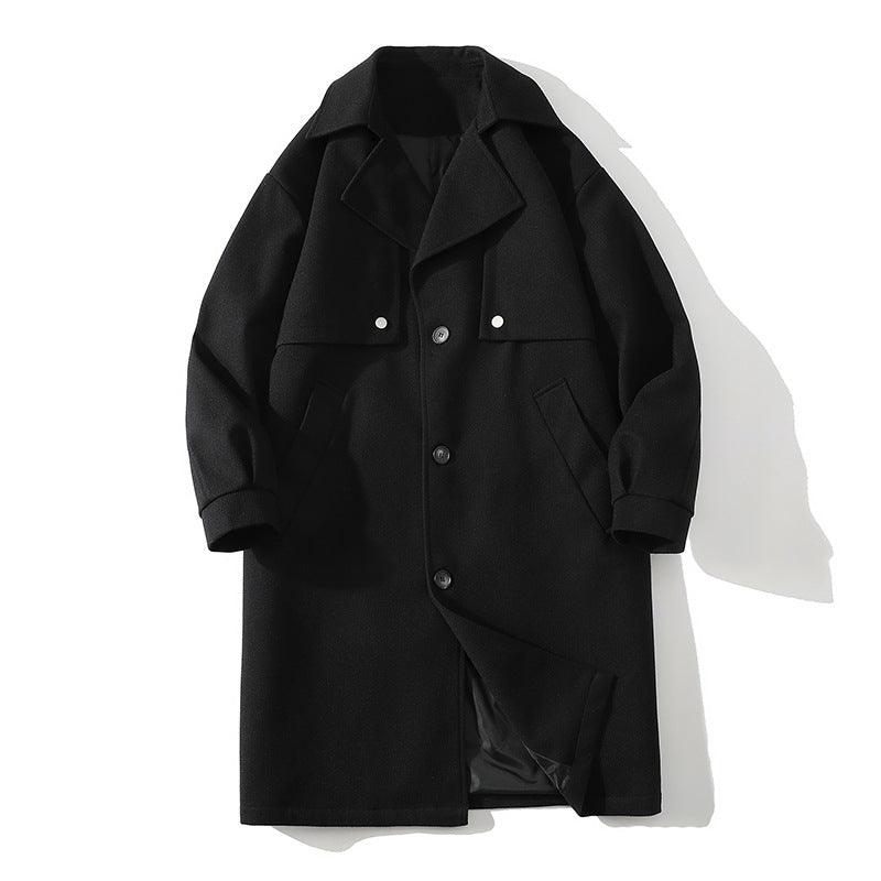 Step into Classic Elegance: Mid-Length Woolen Coat