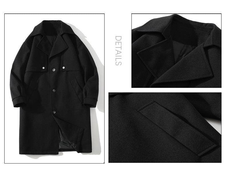 Winter New Mid-length Woolen Coat British Style Men - - Your-Look