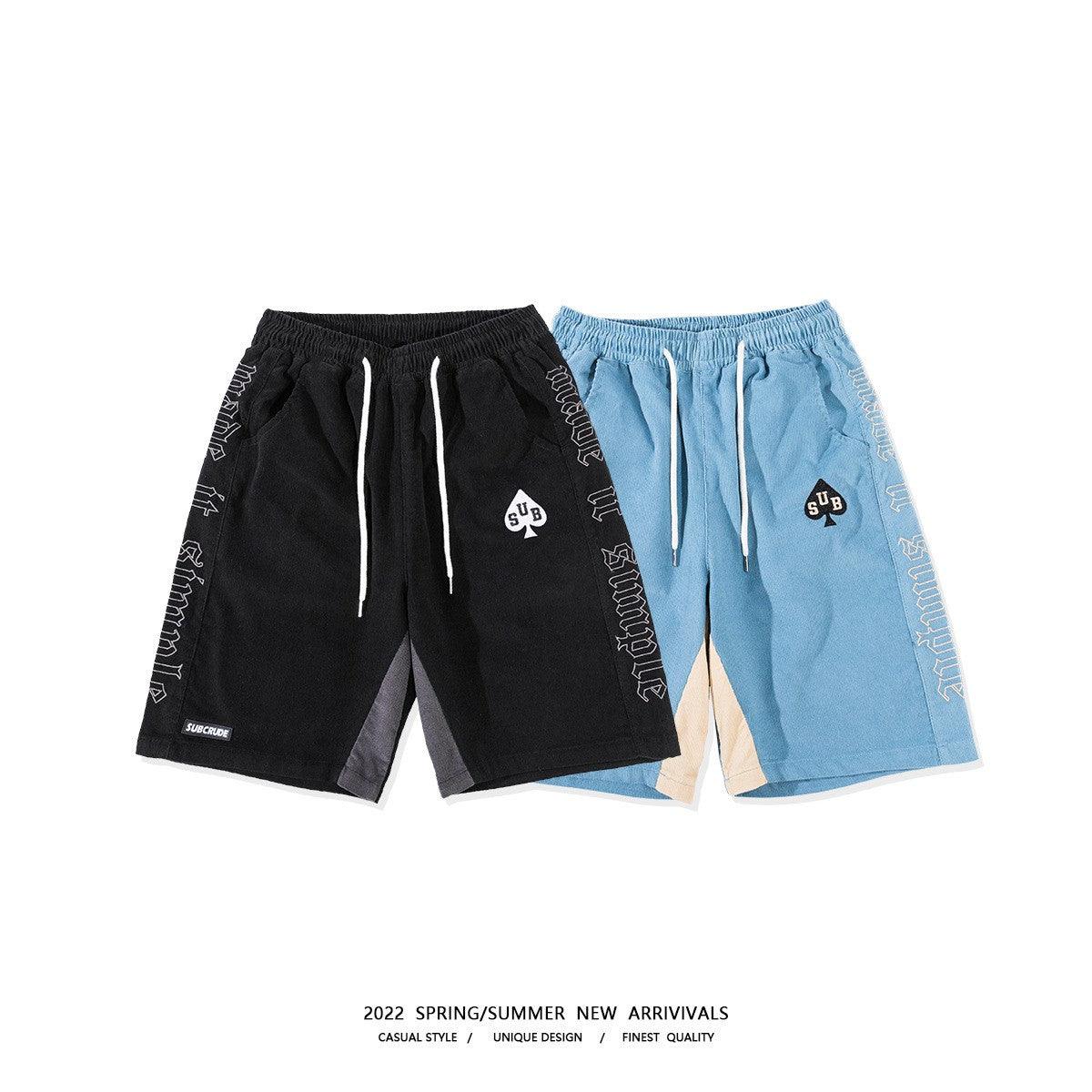 Street Hip-hop Stitching Sports Shorts Men - Fashion - Your-Look