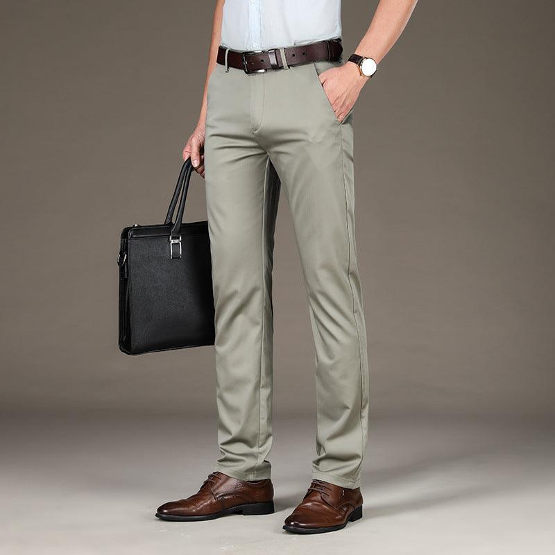 Stretch Ice Silk Straight Slacks Man - Fashion - Your-Look