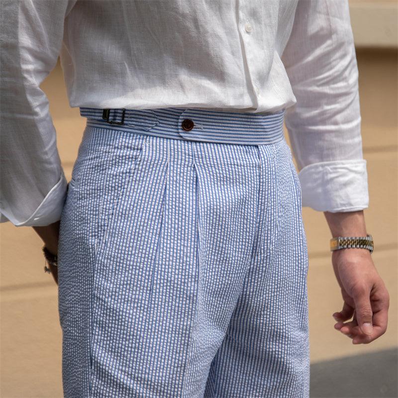 Striped Seersucker Shorts Casual Thin Breathable - Fashion - Your-Look