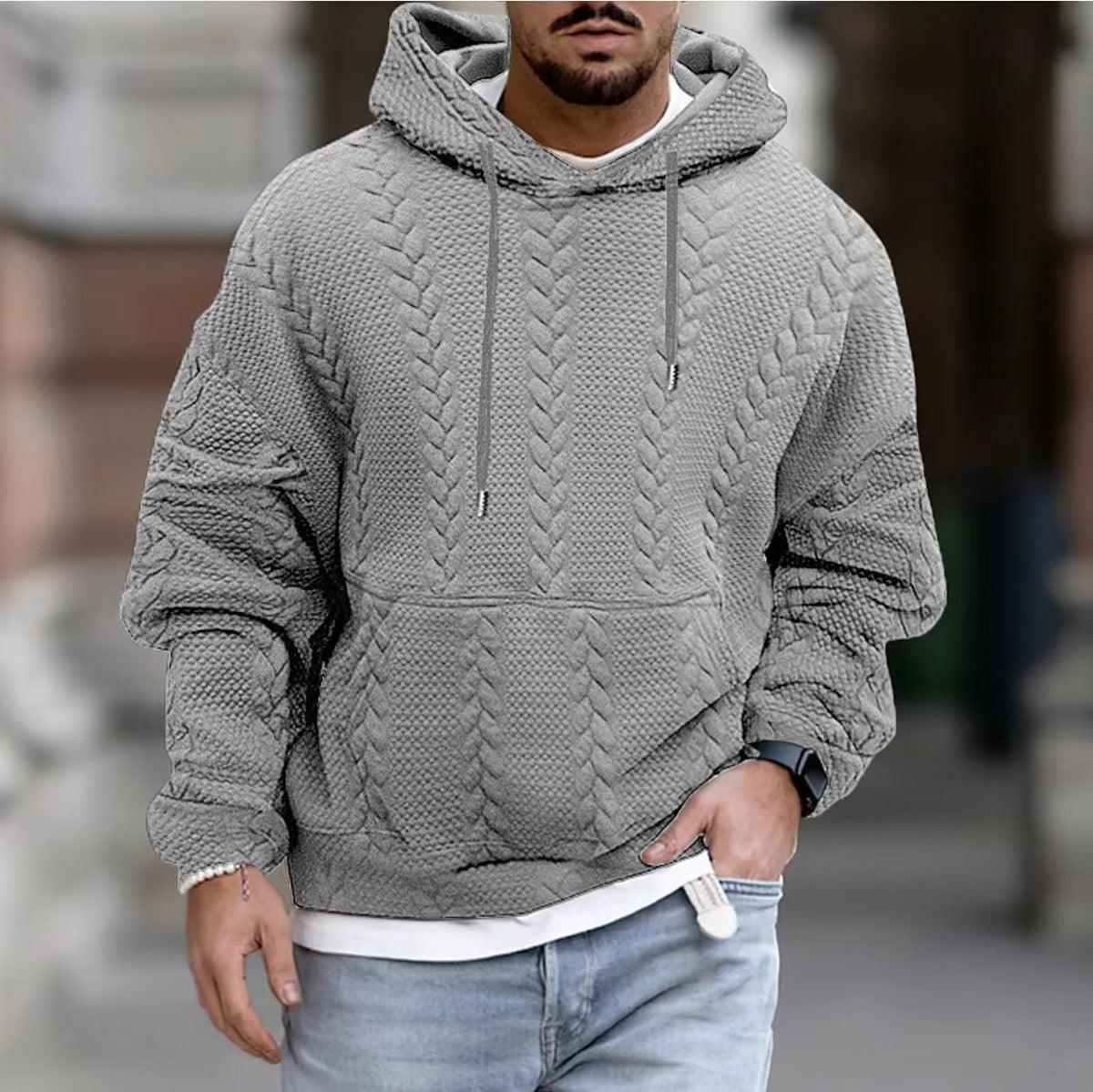 Stylish Long-Sleeved Hooded Sweater for Men