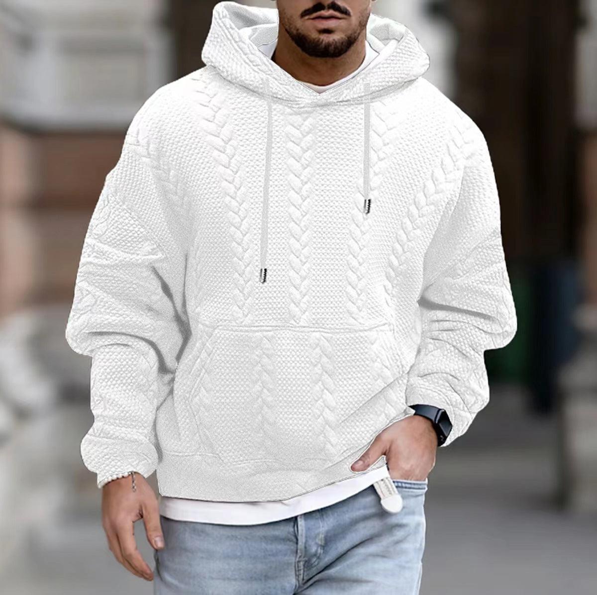 Stylish Solid Color Long-Sleeved Hooded Sweater for Men: Comfortable, Versatile, and Timelessly Cool | Elevate Your Casual Wardrobe - Your-Look