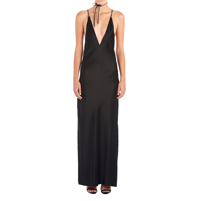 Sultry Sophistication: Backless Halter Party Dress - Your-Look