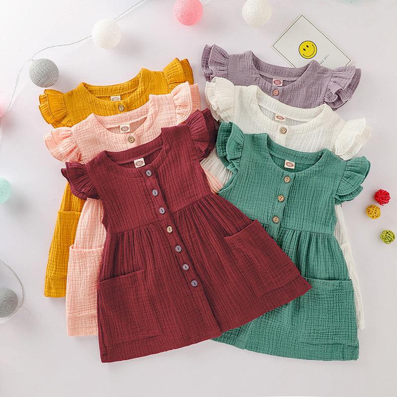 Girls short sleeve cotton dress - - Your-Look
