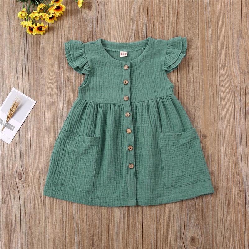 Girls short sleeve cotton dress - - Your-Look