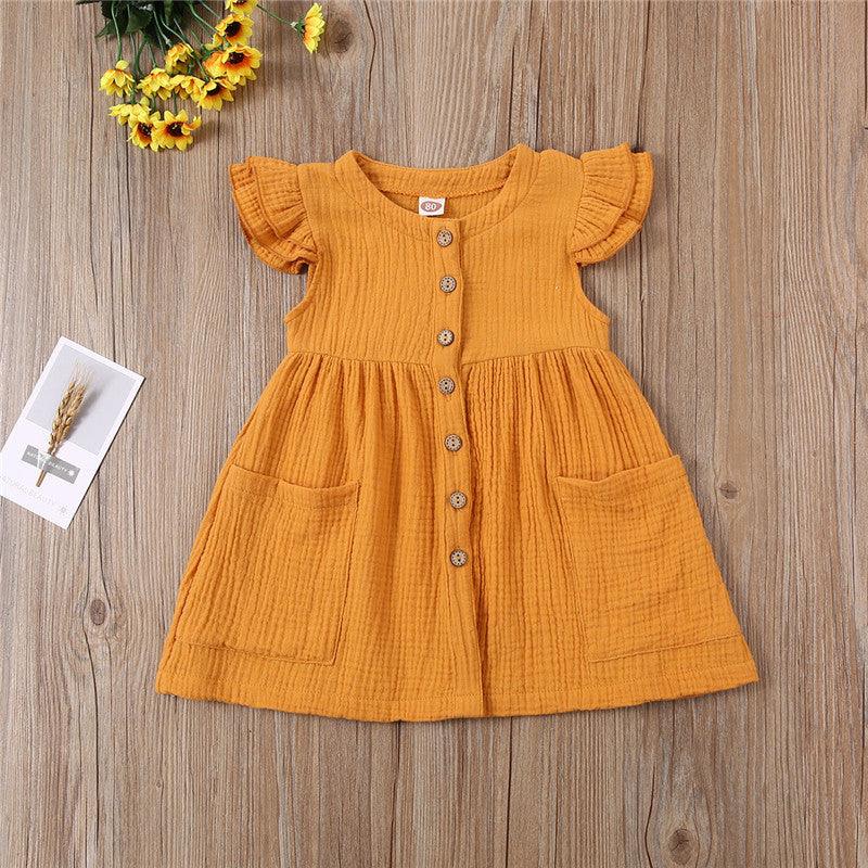 Girls short sleeve cotton dress - - Your-Look