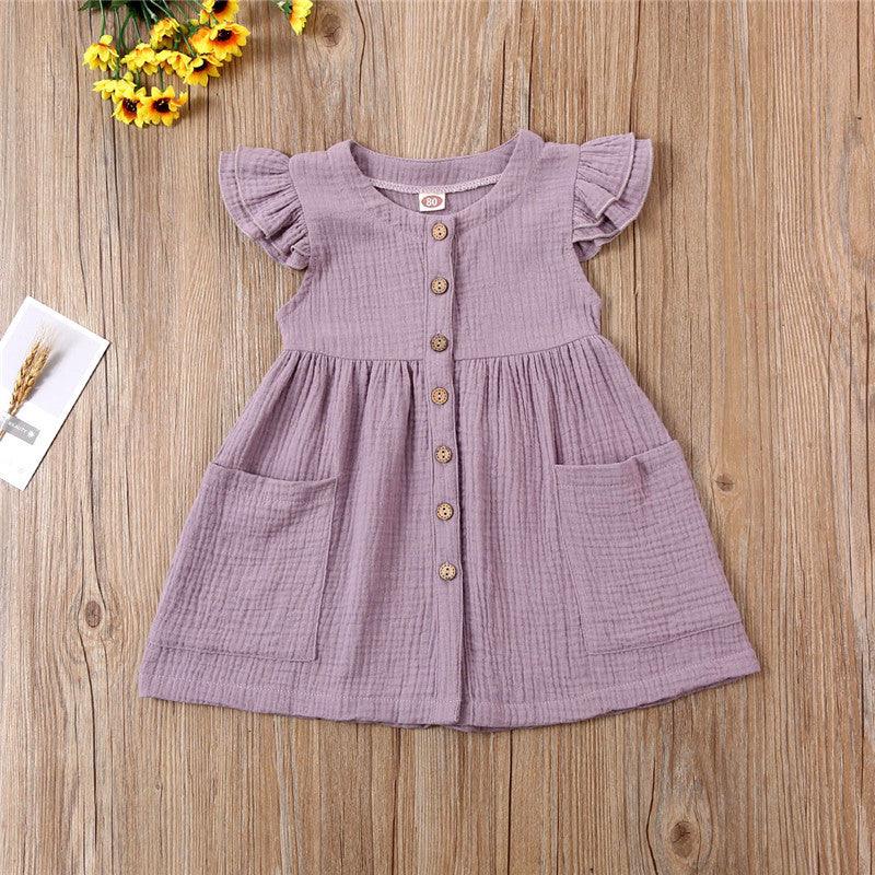 Girls short sleeve cotton dress - - Your-Look
