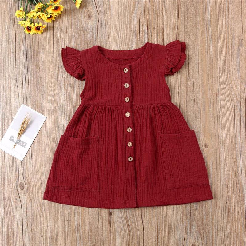Girls short sleeve cotton dress - - Your-Look