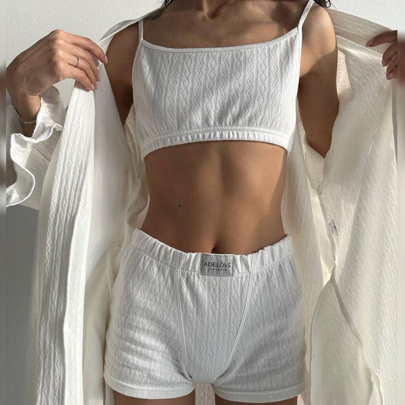 "Summer Dreaming" Printed Camisole Shorts Pajamas Two-piece Set - Embrace Cool Comfort - Your-Look