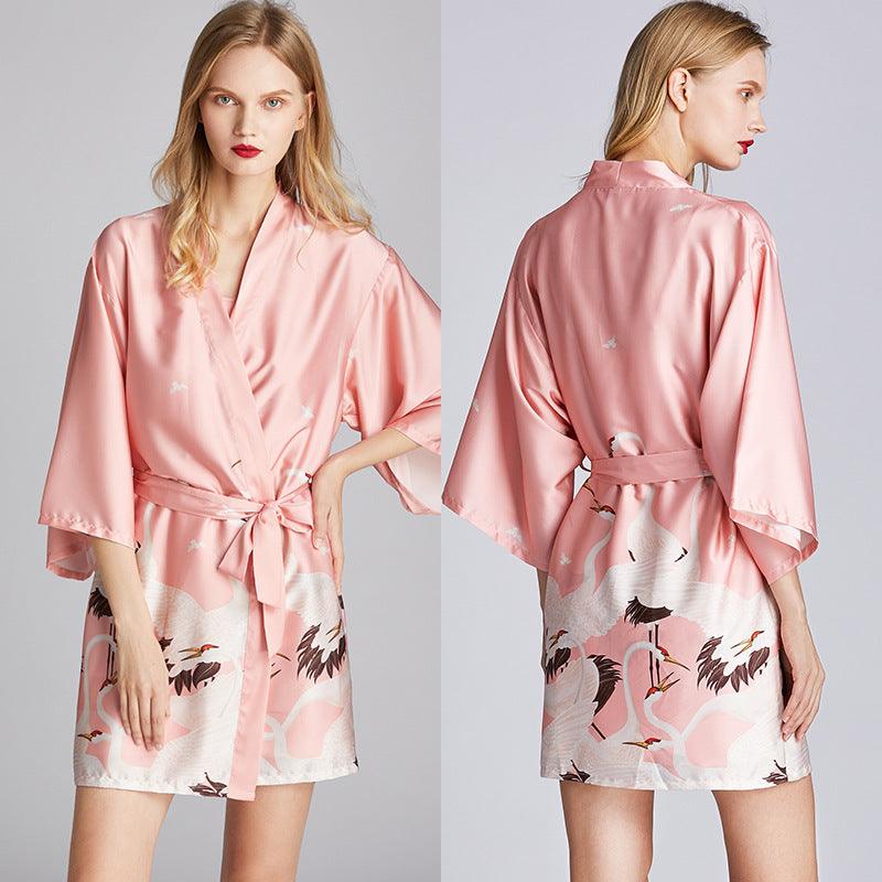 "Summer Serenity" Silk Robe - Embrace Cool Comfort and Effortless Elegance - Your-Look