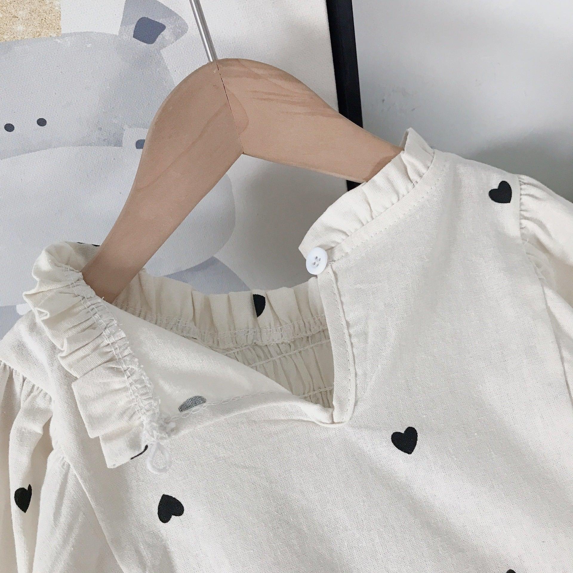 Girls Sweet Love Long-sleeved Shirt - - Your-Look