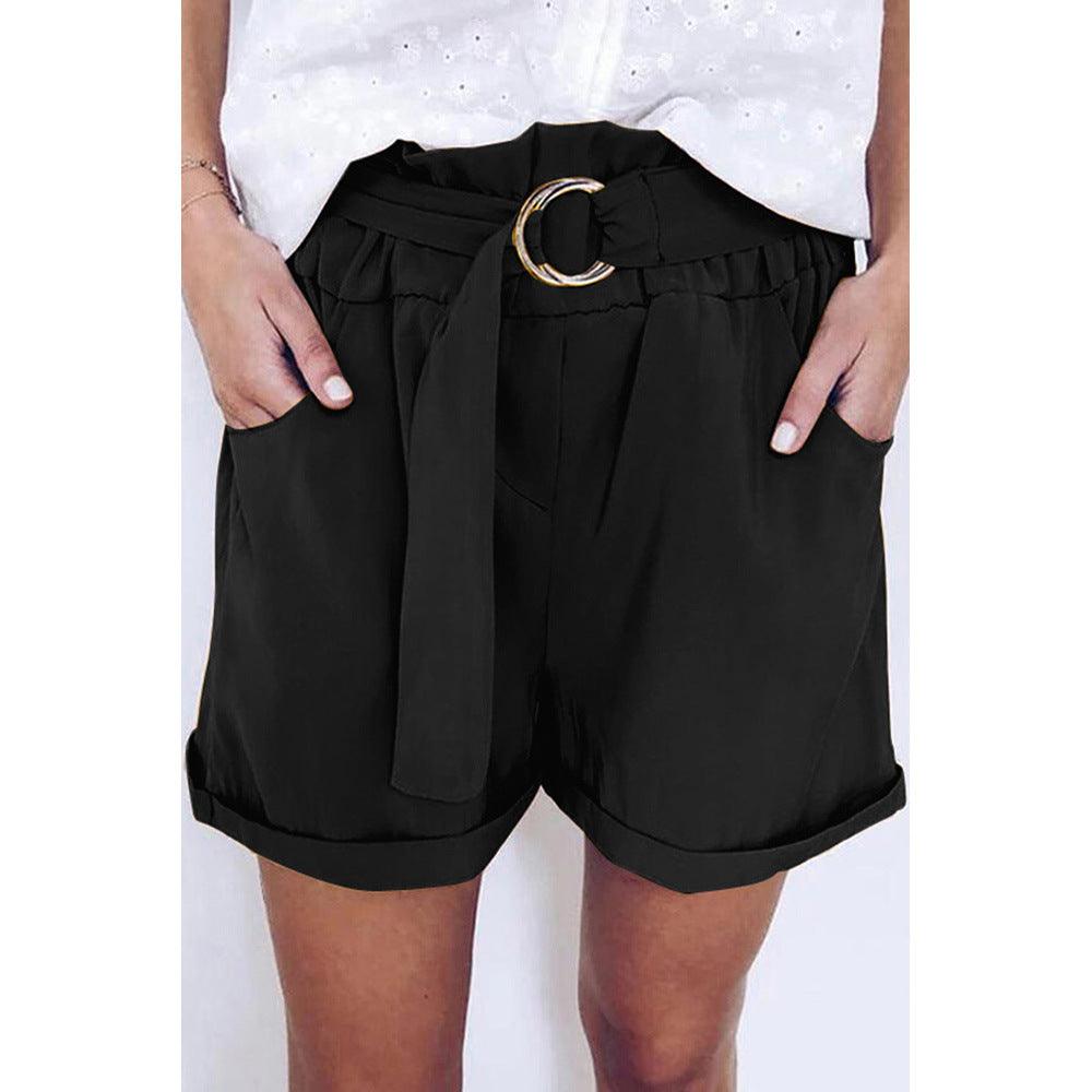 Tied High Waist Three-point Wide Leg Shorts - FASHION - Your-Look