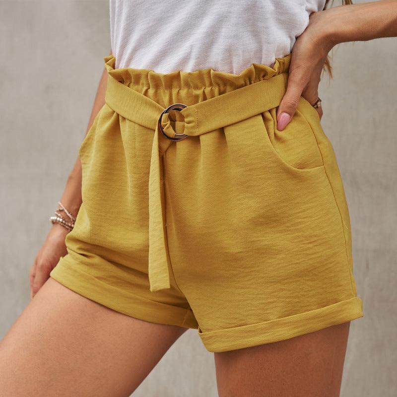 Tied High Waist Three-point Wide Leg Shorts - FASHION - Your-Look