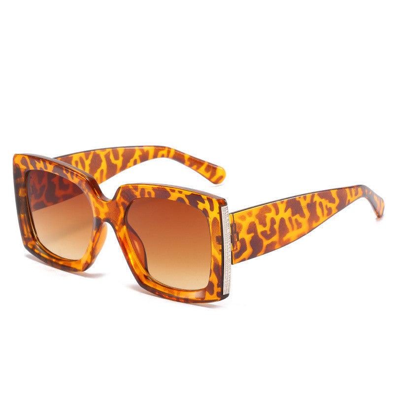 Trendy Large Frame Sunglasses Women Square Bright Black Sunglasses - FASHION - Your-Look