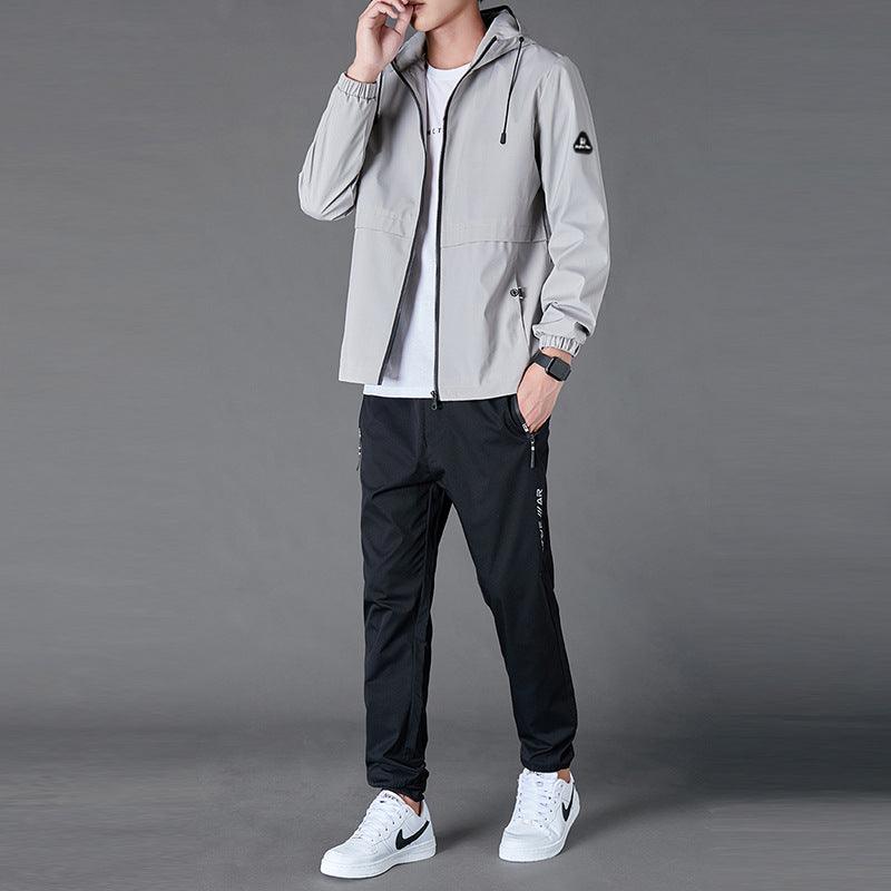 Two Piece Set Of Loose Hooded Jacket And Casual Trousers - Fashion - Your-Look