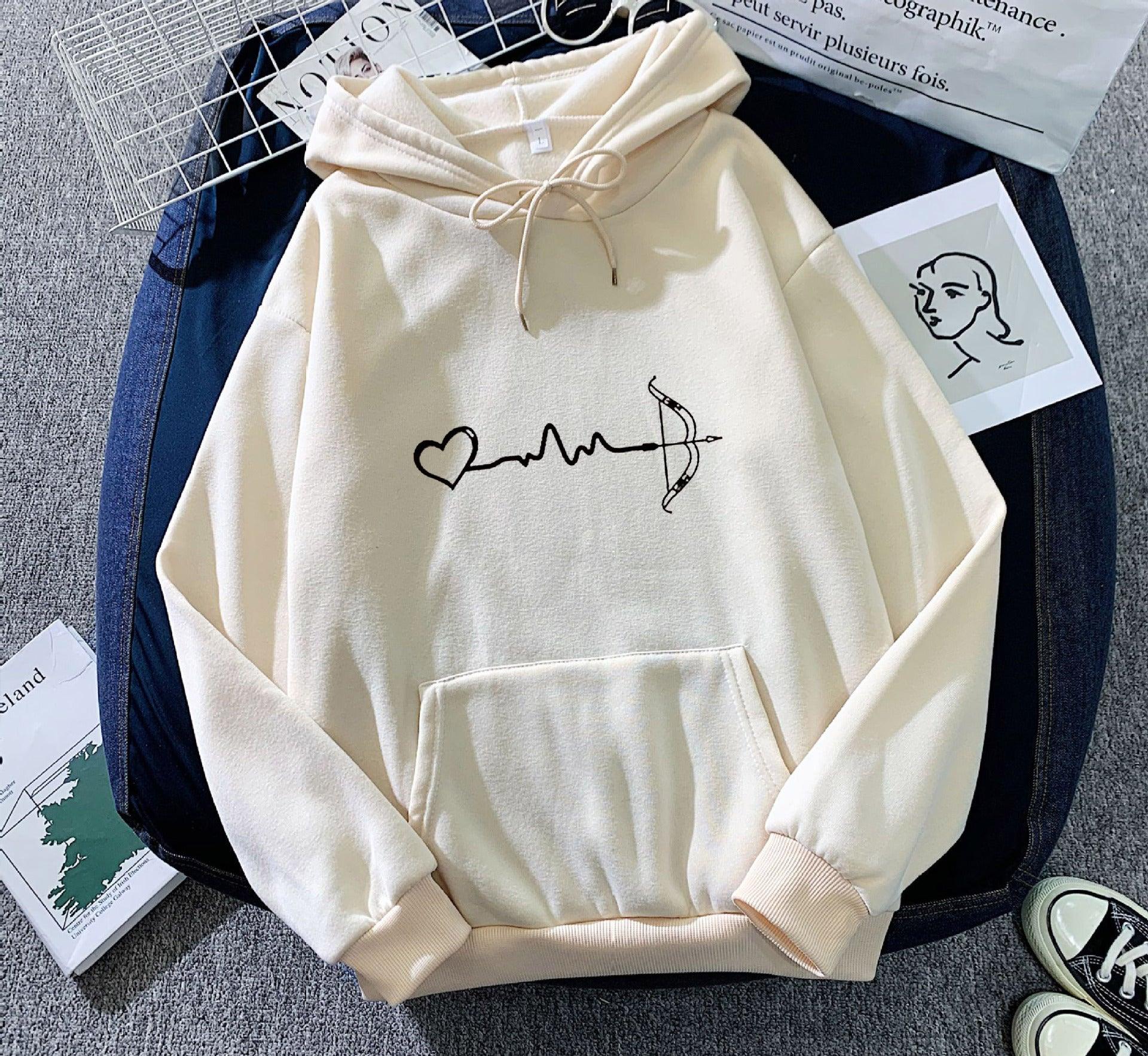 Fleece-lined Hoodie Sweater Couple&