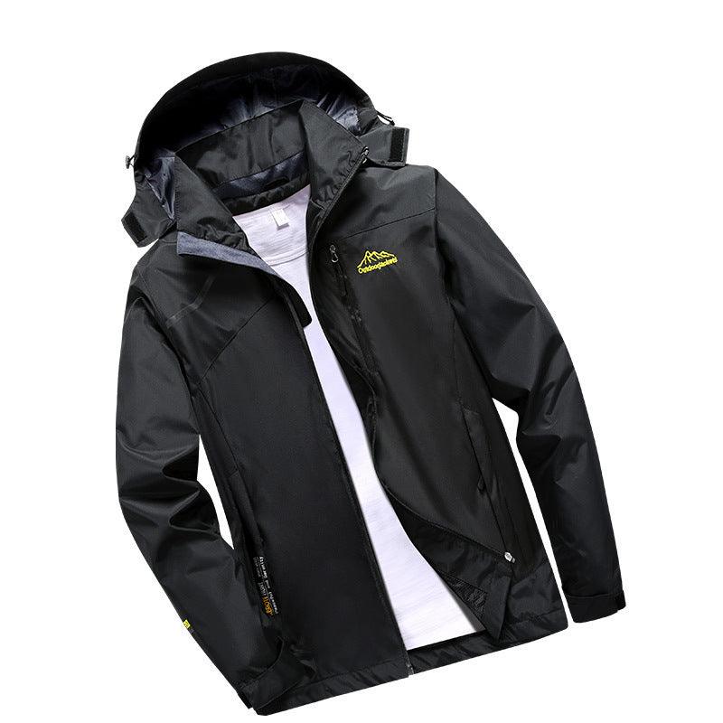 Autumn And Winter Zipper Casual Regular Side Seam Waterproof Fleece Lined Thickened Breathable Jacket - - Your-Look