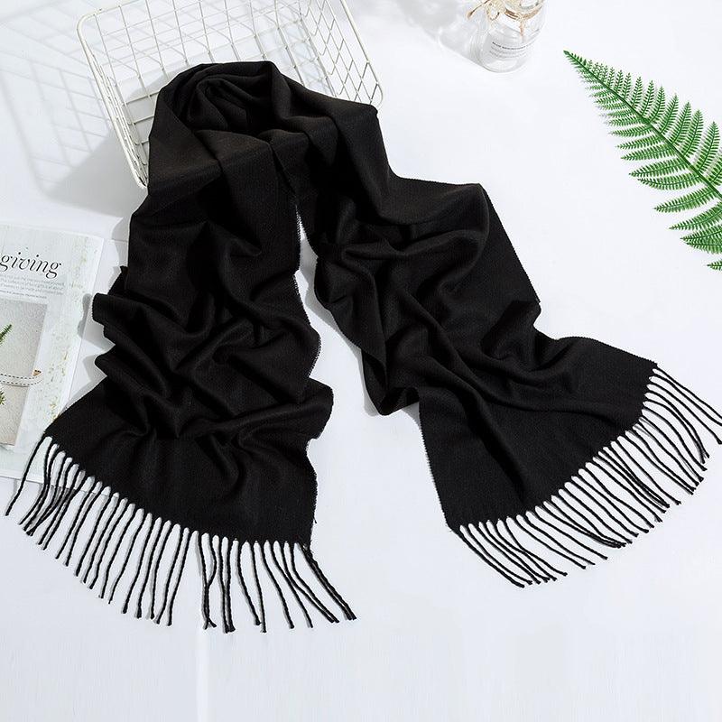 Versatile Tassel Solid Color Scarf: A Fashion Essential for Women - Your-Look