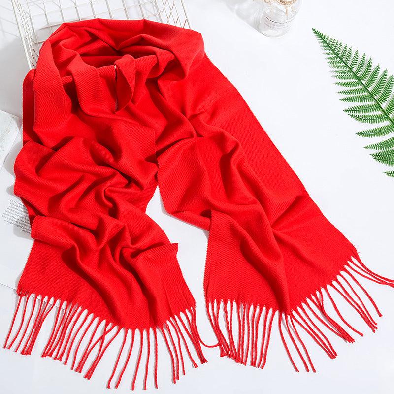 Versatile Tassel Solid Color Scarf: A Fashion Essential for Women - Your-Look