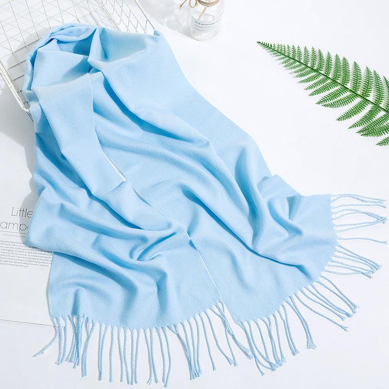 Versatile Tassel Solid Color Scarf: A Fashion Essential for Women