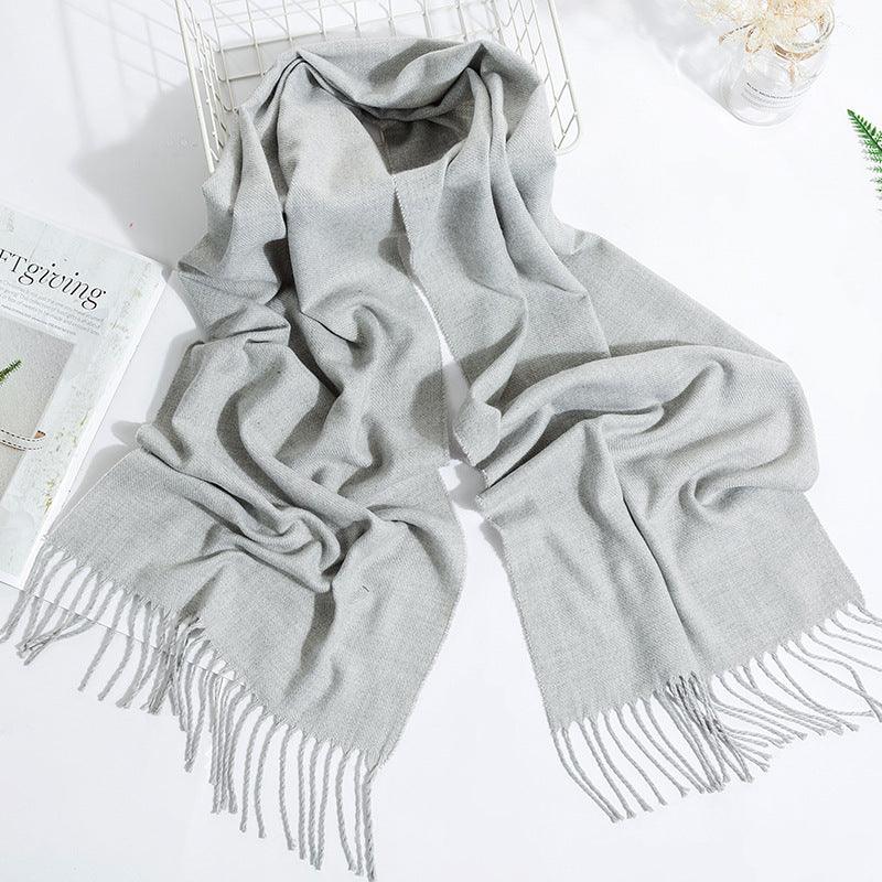 Versatile Tassel Solid Color Scarf: A Fashion Essential for Women - Your-Look