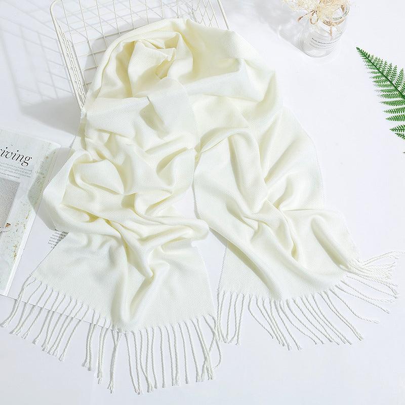 Versatile Tassel Solid Color Scarf: A Fashion Essential for Women - Your-Look