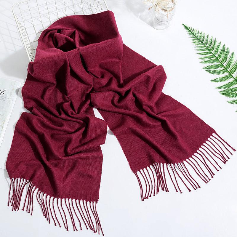 Versatile Tassel Solid Color Scarf: A Fashion Essential for Women - Your-Look