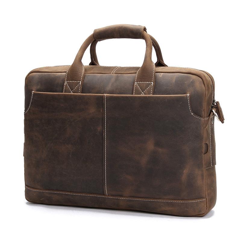 Embrace Timeless Elegance: Vintage Crazy Horse Leather Men&